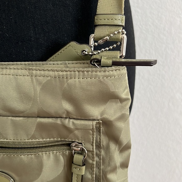 Coach Nylon Army Green Sage Crossbody Bag - Picture 3 of 10